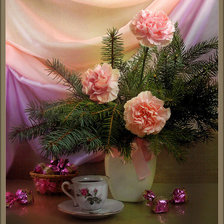 Схема вышивки «гвоздики»