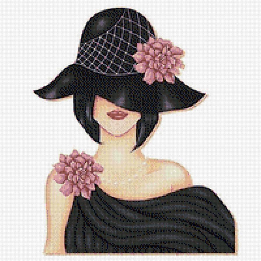 женский образ - девушка, женщина, портрет, девушки, шляпа - предпросмотр