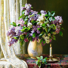 Схема вышивки «натюромрт с сиренью»