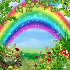 Схема вышивки «радуга»