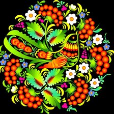 Схема вышивки «рябина»