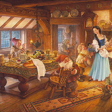 Схема вышивки «Белоснежка и 7 гномов»