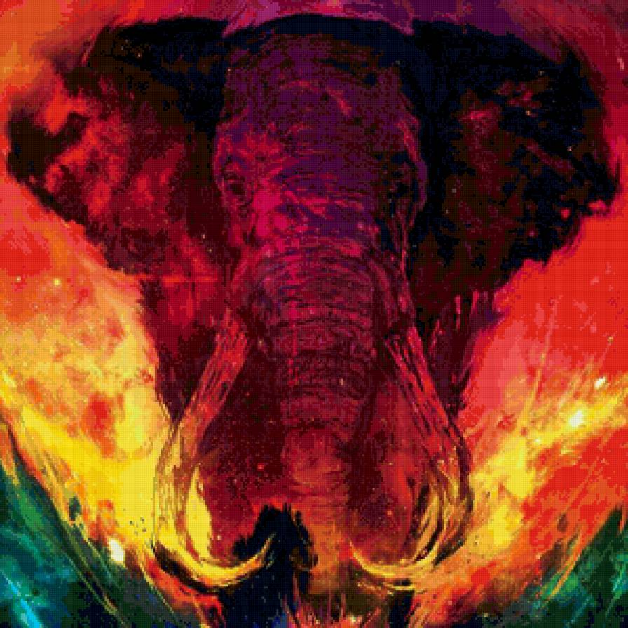 Digital Art par Ali Simhaq. Слон - животные, слон - предпросмотр