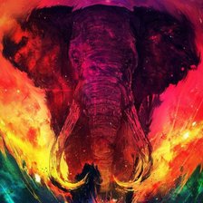 Схема вышивки «Digital Art par Ali Simhaq. Слон»