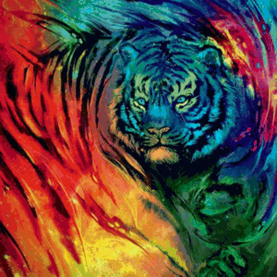 Digital Art par Ali Simhaq. Тигр - тигр, животные - предпросмотр