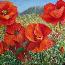 Схема вышивки «Художница Татьяна Казакова - Алые»