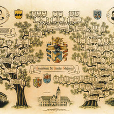 Схема вышивки «Генеалогическое древо двух родов»