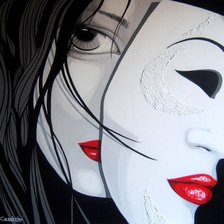 Схема вышивки «маска»