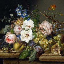 Схема вышивки «Натюрморт с цветами»