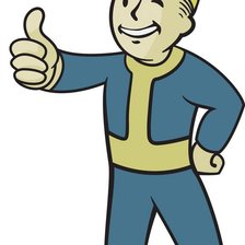Схема вышивки «Vault boy»