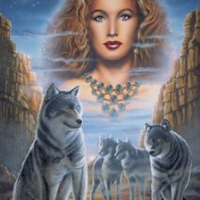 Схема вышивки «волки»