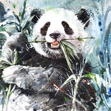 Схема вышивки «Панда»