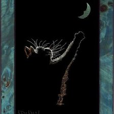 Схема вышивки «черный котик»