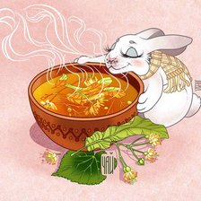 Схема вышивки «Травяной чай для зайки»