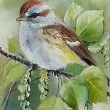 Схема вышивки «птичка»