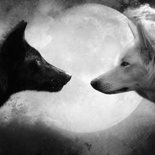 Схема вышивки «Волки»