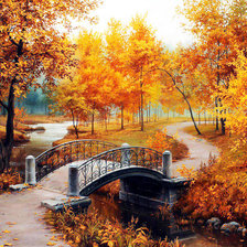 Схема вышивки «Золотая осень в парке»