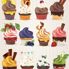 Схема вышивки «cupcakes»