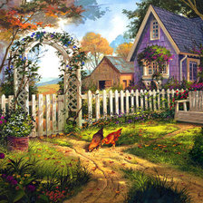 Схема вышивки «сказочный пейзаж»