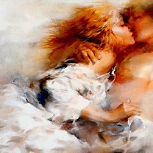 Схема вышивки «Поцелуй»