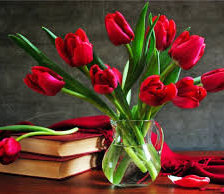 Схема вышивки «тюльпаны»