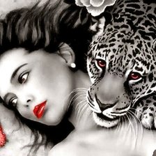 Схема вышивки «ягуар»