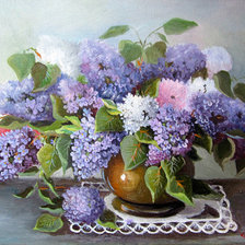 Схема вышивки «сирень»