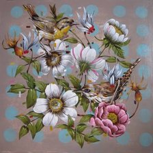 Схема вышивки «цветы и птицы»