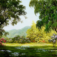 Схема вышивки «пейзаж»