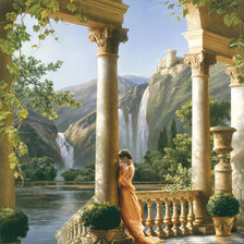 Схема вышивки «пейзаж»