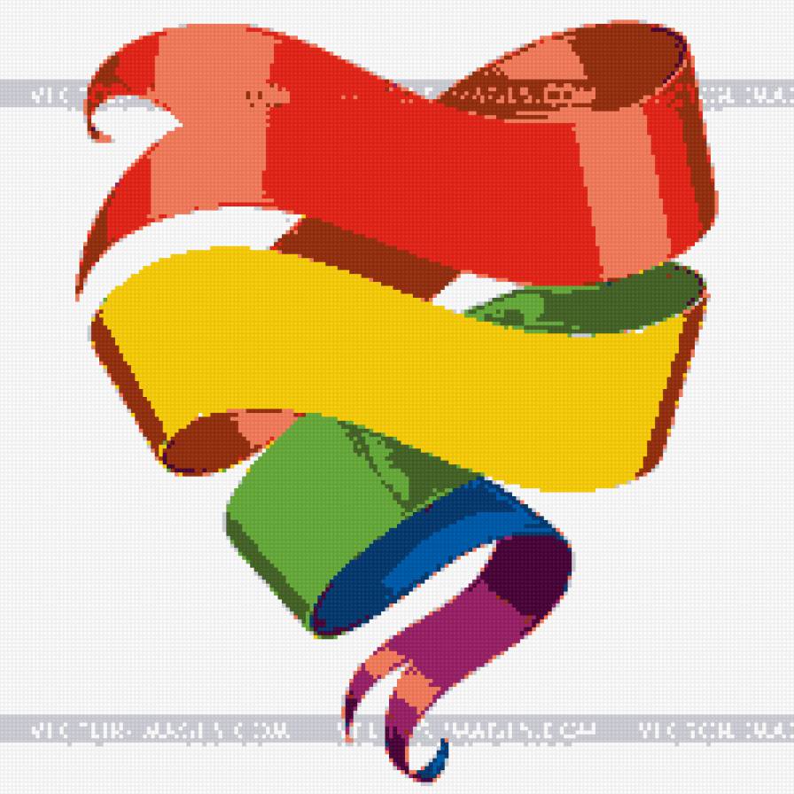 сердце радуга - предпросмотр