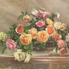 Схема вышивки «букет роз»