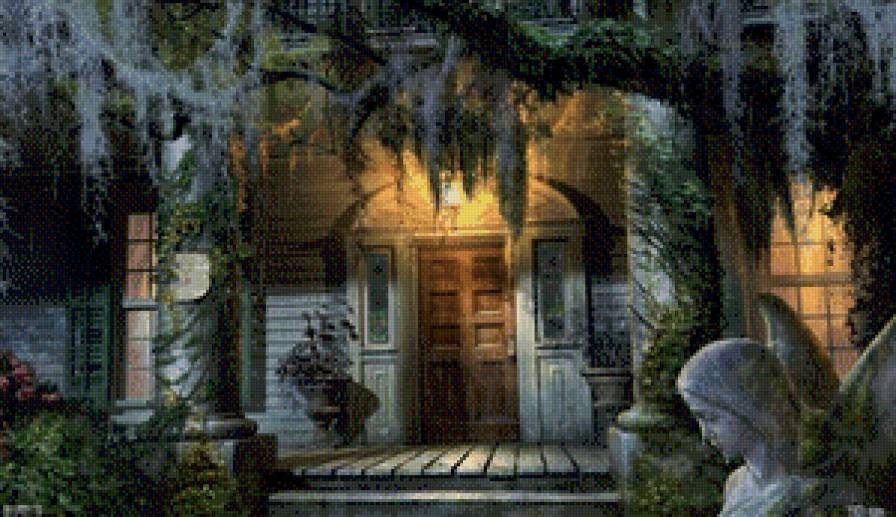 Старый дом - дом, ночь - предпросмотр