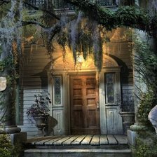 Схема вышивки «Старый дом»