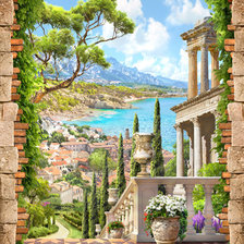 Схема вышивки «пейзаж»