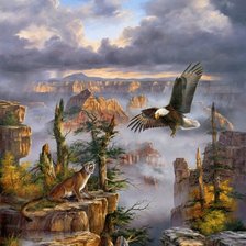 Схема вышивки «горный орел»