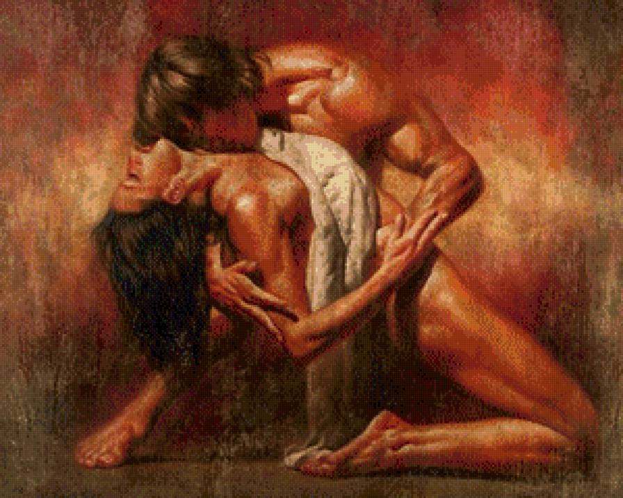 Танец страсти - картина, люди - предпросмотр