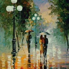 Схема вышивки «Дождь»