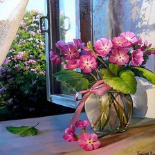 Схема вышивки «цветы на подоконнике»