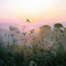 Схема вышивки «закат»