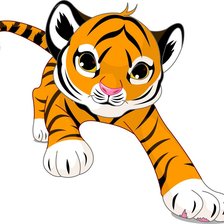 Схема вышивки «тигр цв»