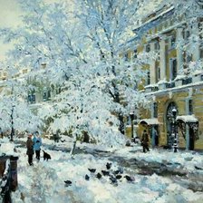 Схема вышивки «Зимняя прогулка»