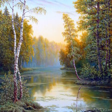 Схема вышивки «Рассвет (по работе Княгницкого)»