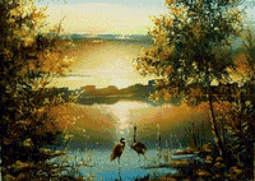 закат. цапли - предпросмотр