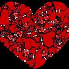 Схема вышивки «сердца в сердце»