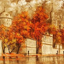 Схема вышивки «городской пейзаж»