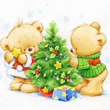 Схема вышивки «мишки»