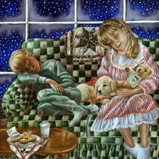 Схема вышивки «esperando a papa noel»