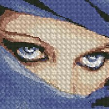 Схема вышивки «глаза востока»