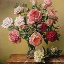 Схема вышивки «букет роз»